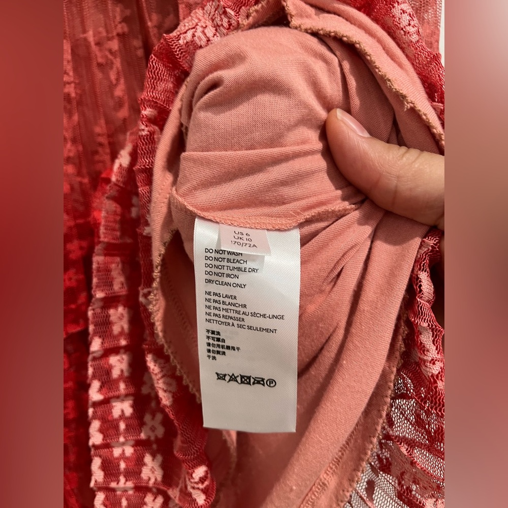 Anthropologie Maeve Brighton Pink Tiered Skirt‎ Sz. 6 - Picture 8 of 10
